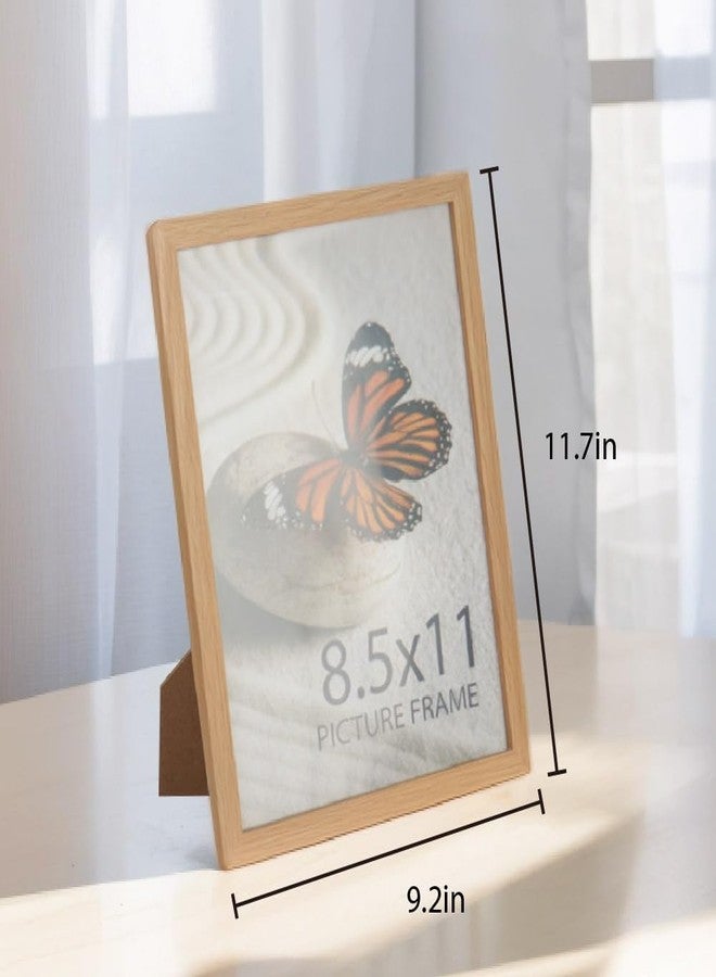 Memory Island 8.5x11 Photo Frames for Wall and Tabletop Display, 8.5 by 11 Natural Wood Grain Picture Frames with HD Plexiglass, Set of 15 - Image 5